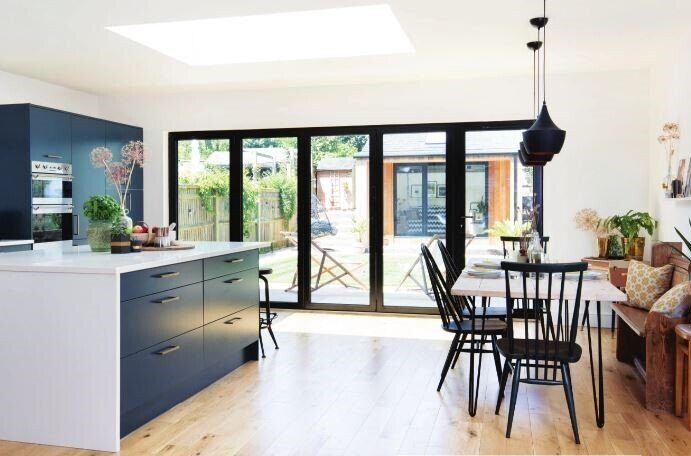 Completed kitchen extension and renovation